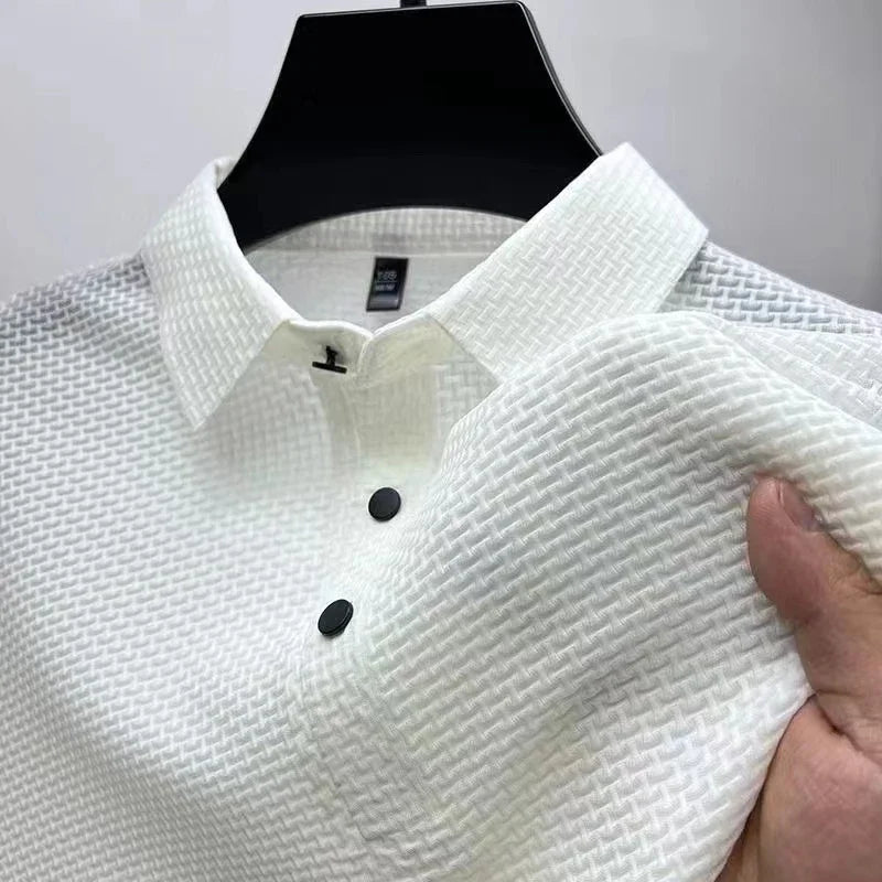 Woven golf shirt