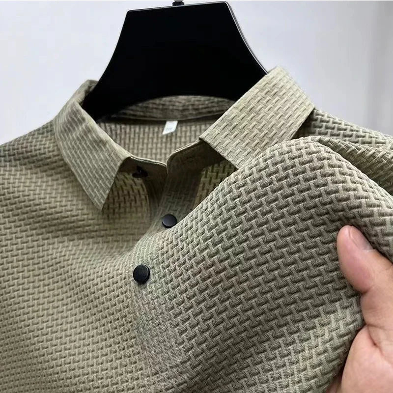 Woven golf shirt